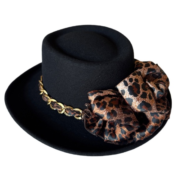 80s VTG Woman’s Pork Pie Hat - Picture 2 of 6